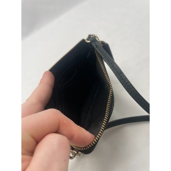 Coach Tan & Black Ocelot Print Coated Canvas Wristlet - Picture 9 of 11